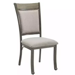 Kirklands Home Wood and Upholstered Chairs 5-pc. Dining Set Gray Hot