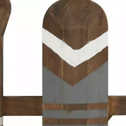 Kirklands Home Gray Wood Arrow and Striped Paddle Wall Plaque Online