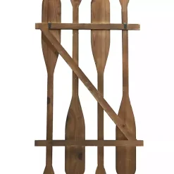 Kirklands Home Gray Wood Arrow and Striped Paddle Wall Plaque Online