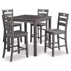 Kirklands Home Wood Brooke 5-pc. Counter Height Set Gray Outlet