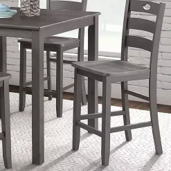 Kirklands Home Wood Brooke 5-pc. Counter Height Set Gray Outlet
