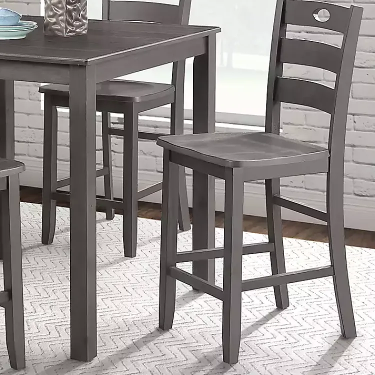 Kirklands Home Wood Brooke 5-pc. Counter Height Set Gray Outlet