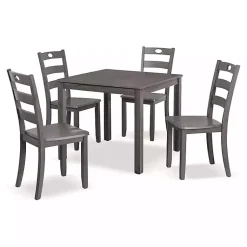 Kirklands Home Wood Brooke 5-pc. Dining Furniture Set Gray