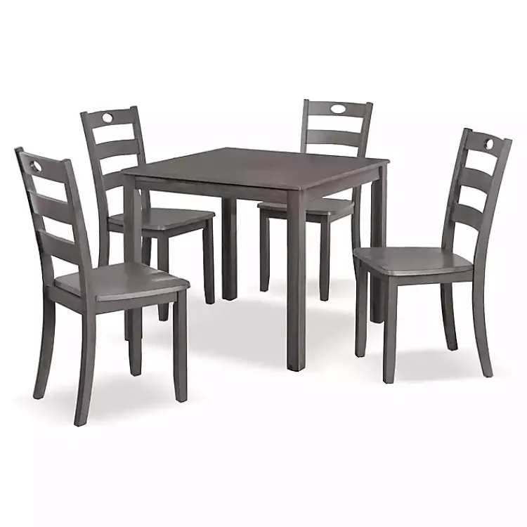 Kirklands Home Wood Brooke 5-pc. Dining Furniture Set Gray