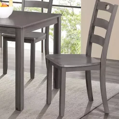 Kirklands Home Wood Brooke 5-pc. Dining Furniture Set Gray