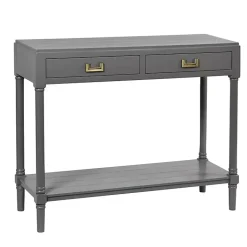 Kirklands Home Wood 2-Drawer Layla Console Table Gray Hot