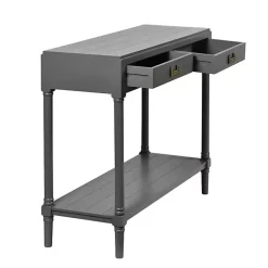 Kirklands Home Wood 2-Drawer Layla Console Table Gray Hot