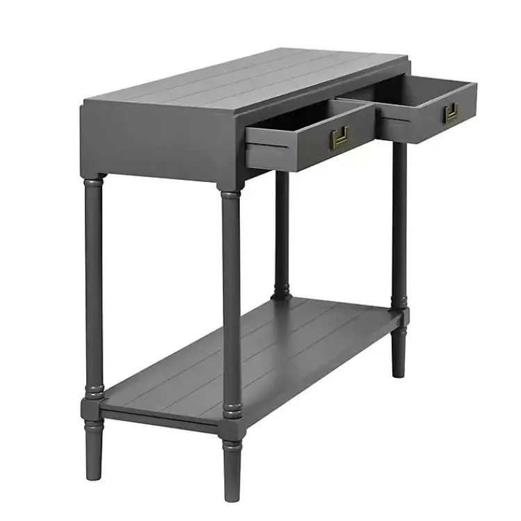 Kirklands Home Wood 2-Drawer Layla Console Table Gray Hot