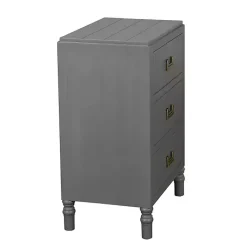 Kirklands Home Wood 3-Drawer Layla Nightstand Gray Best
