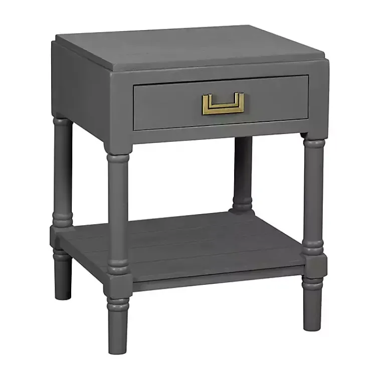 Kirklands Home Wood Layla Accent Table Gray Outlet