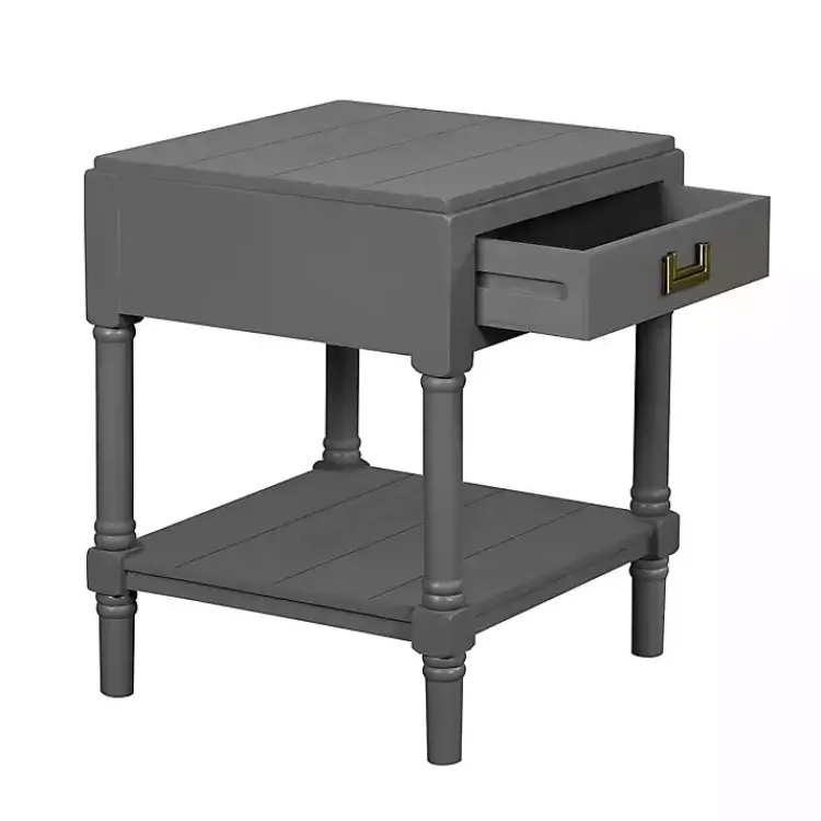 Kirklands Home Wood Layla Accent Table Gray Outlet