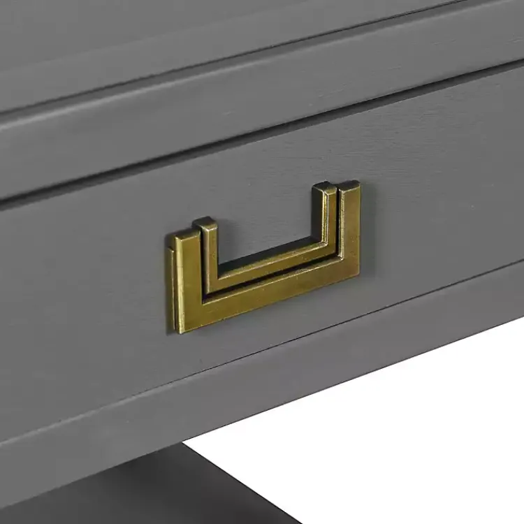 Kirklands Home Wood Layla Accent Table Gray Outlet
