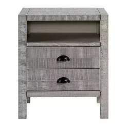 Kirklands Home Wood Open Shelf Nightstand Gray Hot