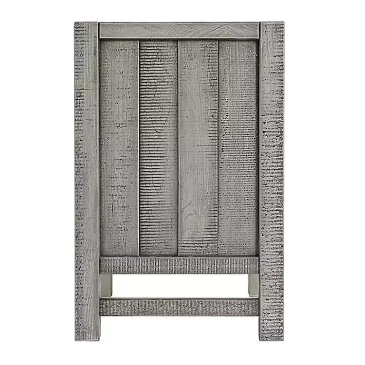 Kirklands Home Wood Open Shelf Nightstand Gray Hot