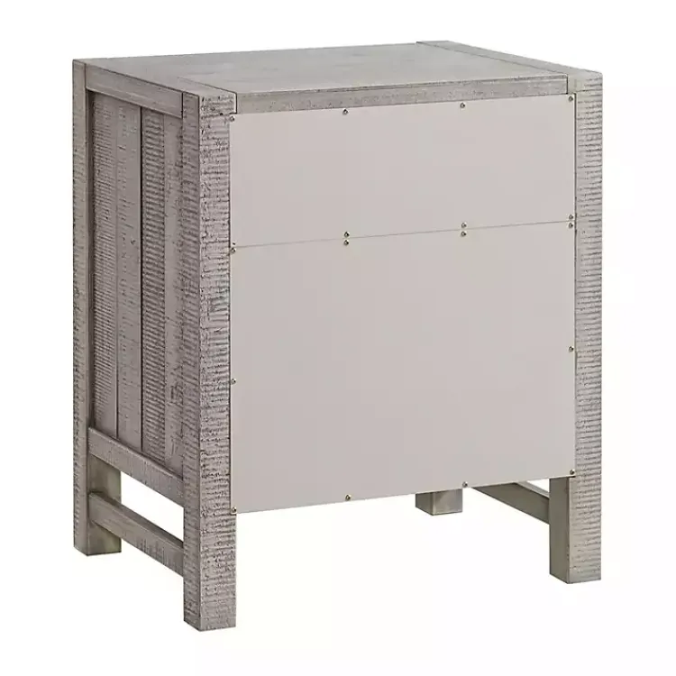 Kirklands Home Wood Open Shelf Nightstand Gray Hot