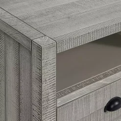 Kirklands Home Wood Open Shelf Nightstand Gray Hot