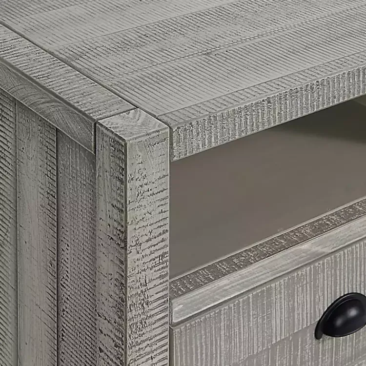 Kirklands Home Wood Open Shelf Nightstand Gray Hot
