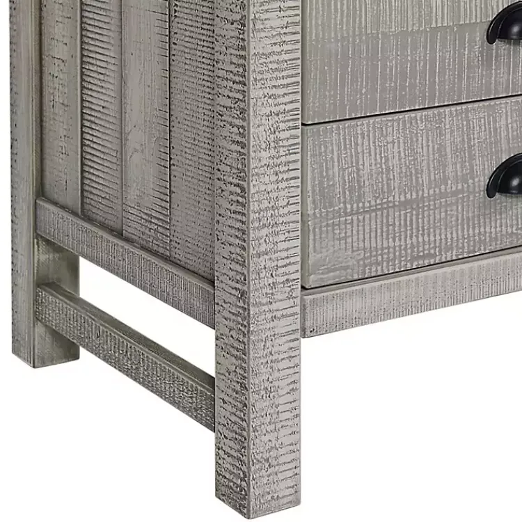 Kirklands Home Wood Open Shelf Nightstand Gray Hot