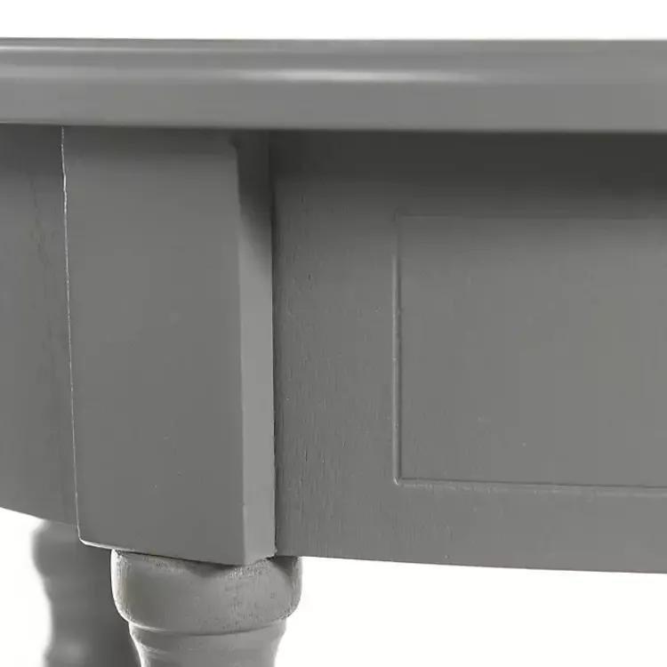 Kirklands Home Wood Oval Emily Accent Table Gray New