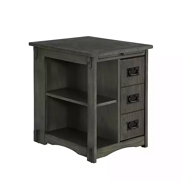 Kirklands Home Wood Parnell Storage Accent Table Gray Sale