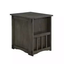 Kirklands Home Wood Parnell Storage Accent Table Gray Sale