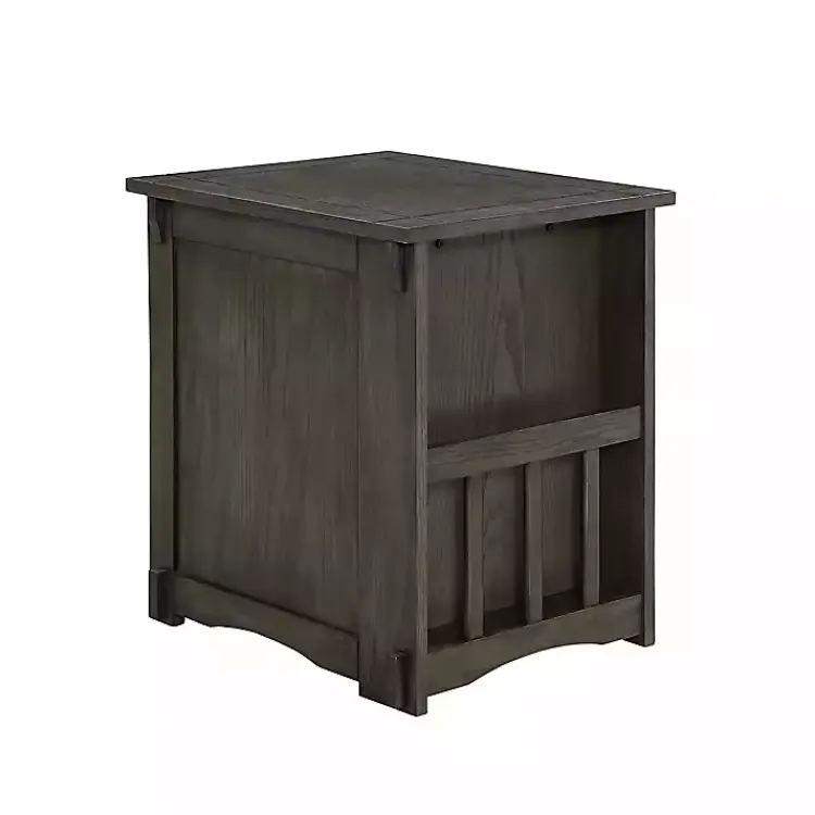 Kirklands Home Wood Parnell Storage Accent Table Gray Sale