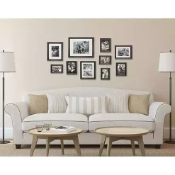 Kirklands Home Wood 10-pc. Gallery Wall Picture Frame Set Gray Clearance