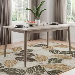 Kirklands Home Wood Porter Modern Dining Table Gray Sale