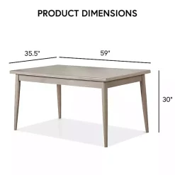 Kirklands Home Wood Porter Modern Dining Table Gray Sale