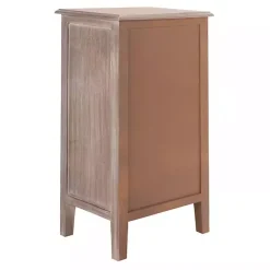 Kirklands Home Wood Side Table with Baskets Gray Sale