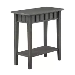 Kirklands Home Wood Slat Accent Table Gray Discount