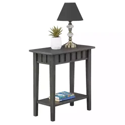 Kirklands Home Wood Slat Accent Table Gray Discount