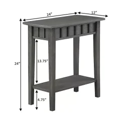 Kirklands Home Wood Slat Accent Table Gray Discount