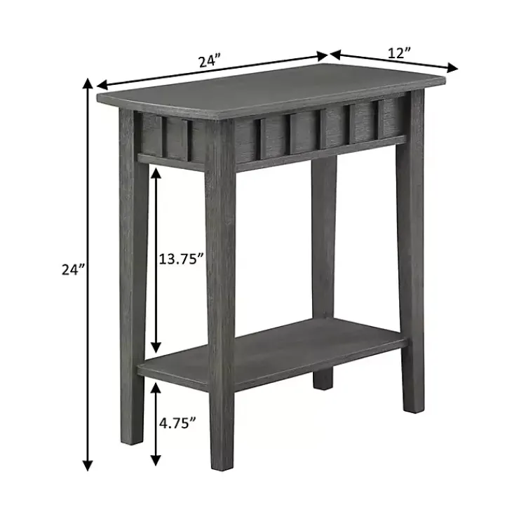 Kirklands Home Wood Slat Accent Table Gray Discount