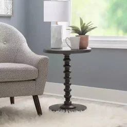 Kirklands Home Wood Spindle Side Table Gray Sale