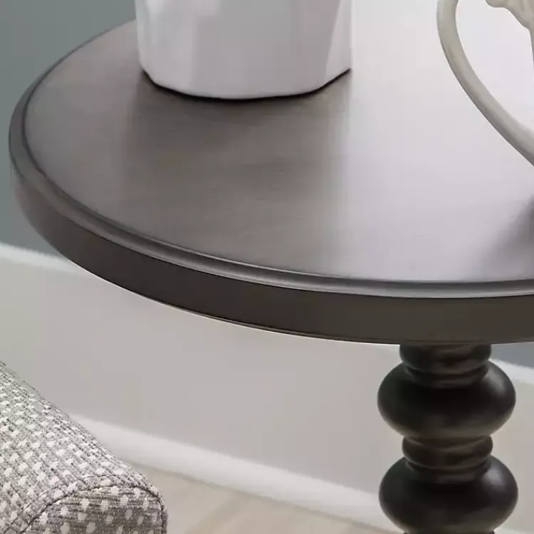 Kirklands Home Wood Spindle Side Table Gray Sale