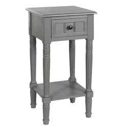 Kirklands Home Wood Square Hampton Accent Table Gray Best