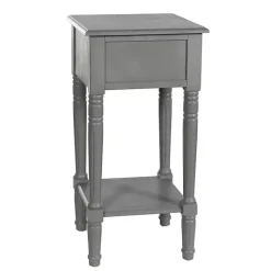 Kirklands Home Wood Square Hampton Accent Table Gray Best