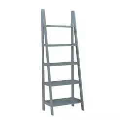 Kirklands Home Wood 5-Tier Ladder Bookshelf Gray Hot