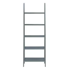 Kirklands Home Wood 5-Tier Ladder Bookshelf Gray Hot