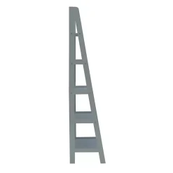 Kirklands Home Wood 5-Tier Ladder Bookshelf Gray Hot
