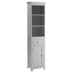Kirklands Home Wood 3-Tier Tower Cabinet Gray Sale