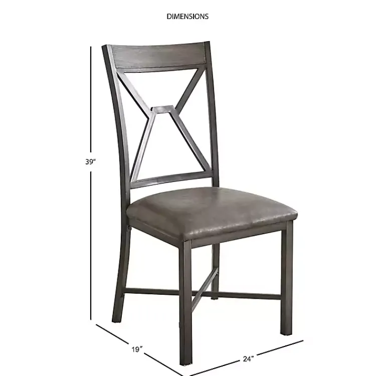 Kirklands Home Gray Wood Upholstered 5-pc. Dining Set Hot