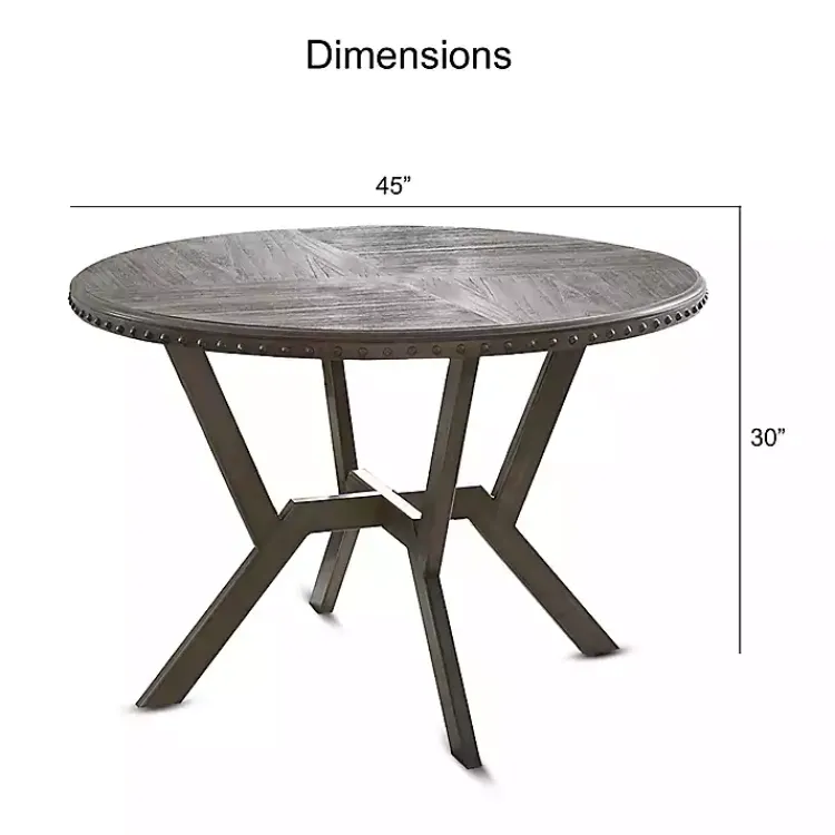 Kirklands Home Gray Wood Upholstered 5-pc. Dining Set Hot