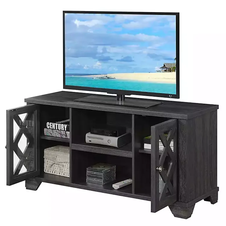 Kirklands Home Wood X Doors Media Cabinet Gray Online