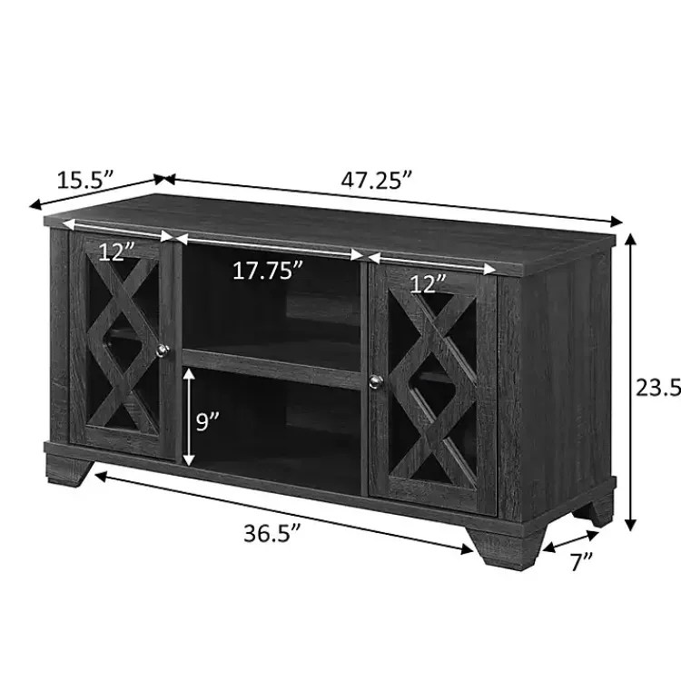 Kirklands Home Wood X Doors Media Cabinet Gray Online