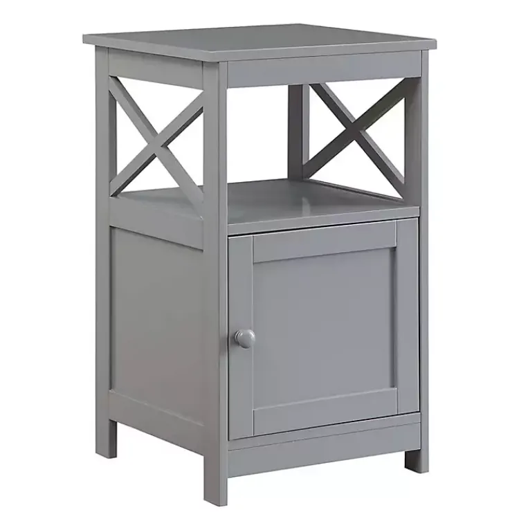 Kirklands Home Wood X Sides Storage Accent Table Gray Discount