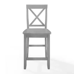 Kirklands Home Wood X-Back Counter Stools, Set of 2 Gray Outlet