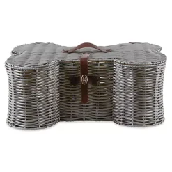 Baskets & Boxes>Kirklands Home Woven Bone Shaped Basket, 21 in. Gray