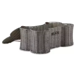 Baskets & Boxes>Kirklands Home Woven Bone Shaped Basket, 24 in. Gray